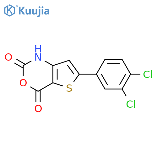 2H-Thieno[3,2-d][1,3]oxazine-2,4(1H)-dione, 6-(3,4-dichlorophenyl)- structure