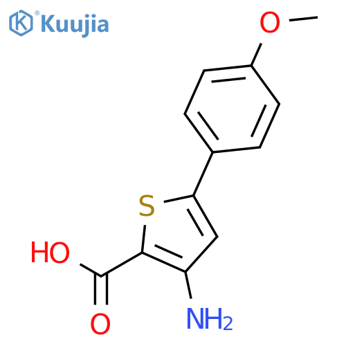 3-amino-5-(4-methoxyphenyl)thiophene-2-carboxylic acid structure