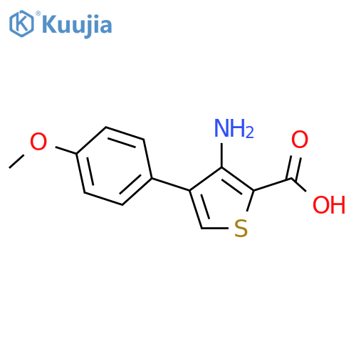2-Thiophenecarboxylic acid, 3-amino-4-(4-methoxyphenyl)- structure