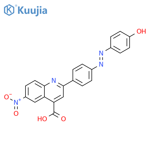 4-Quinolinecarboxylic acid, 2-[4-[(4-hydroxyphenyl)azo]phenyl]-6-nitro- structure