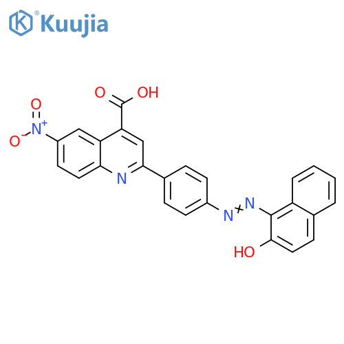 4-Quinolinecarboxylic acid,2-[4-[(2-hydroxy-1-naphthalenyl)azo]phenyl]-6-nitro- structure