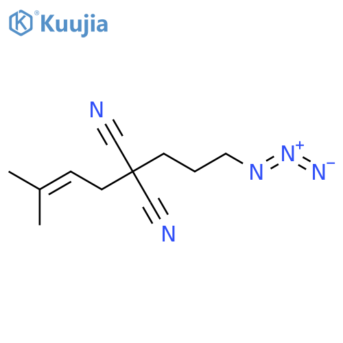Propanedinitrile, (3-azidopropyl)(3-methyl-2-butenyl)- structure