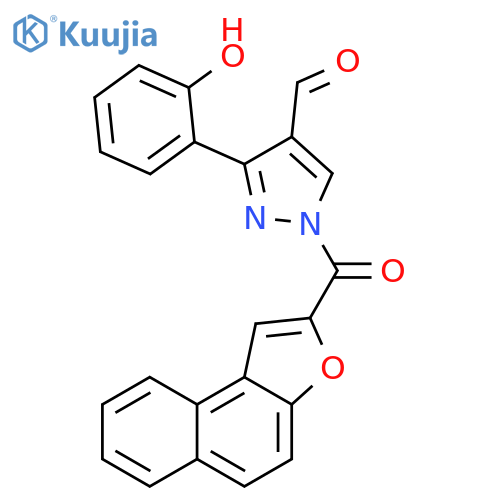 1H-Pyrazole-4-carboxaldehyde,3-(2-hydroxyphenyl)-1-(naphtho[2,1-b]furan-2-ylcarbonyl)- structure