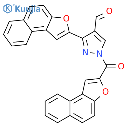 1H-Pyrazole-4-carboxaldehyde,3-naphtho[2,1-b]furan-2-yl-1-(naphtho[2,1-b]furan-2-ylcarbonyl)- structure