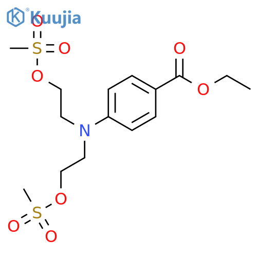 ethyl 4-(bis{2-[(methylsulfonyl)oxy]ethyl}amino)benzoate structure