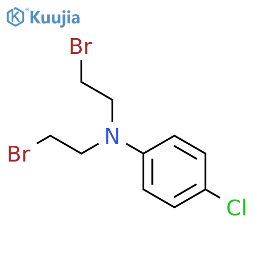 N,n-bis(2-bromoethyl)-4-chloroaniline structure