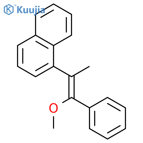 Naphthalene, 1-(2-methoxy-1-methyl-2-phenylethenyl)- structure