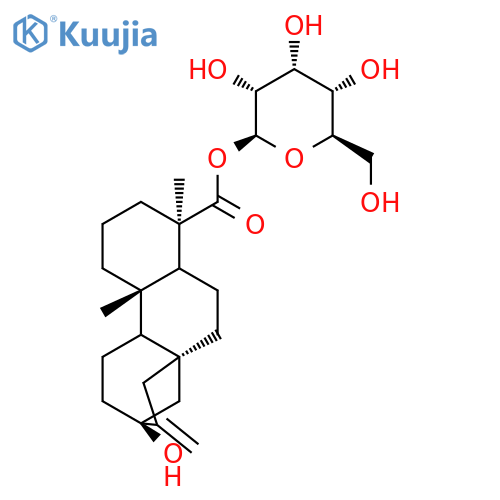 Kaur-16-en-18-oic acid,13-hydroxy-, b-D-glucopyranosylester, (4a)- structure