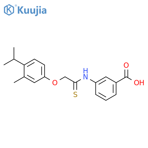 Benzoic acid,3-[[2-[3-methyl-4-(1-methylethyl)phenoxy]-1-thioxoethyl]amino]- structure