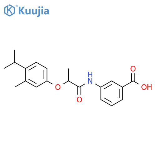 Benzoic acid,3-[[2-[3-methyl-4-(1-methylethyl)phenoxy]-1-oxopropyl]amino]- structure