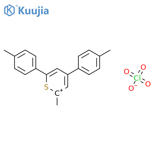 THIOPYRYLIUM, 2-METHYL-4,6-BIS(4-METHYLPHENYL)-, PERCHLORATE structure