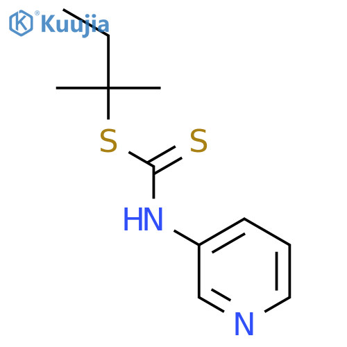Carbamodithioic acid, 3-pyridinyl-, 1,1-dimethylpropyl ester structure