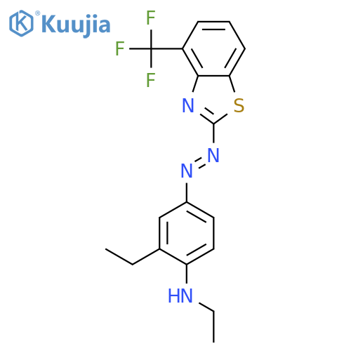 BENZENAMINE, N,2-DIETHYL-4-[[4-(TRIFLUOROMETHYL)-2-BENZOTHIAZOLYL]AZO]- structure