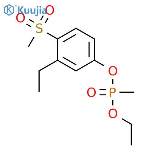 Phosphonic acid, methyl-, ethyl 3-ethyl-4-(methylsulfonyl)phenyl ester structure