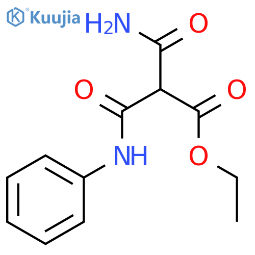 Propanoic acid, 2-(aminocarbonyl)-3-oxo-3-(phenylamino)-, ethyl ester structure