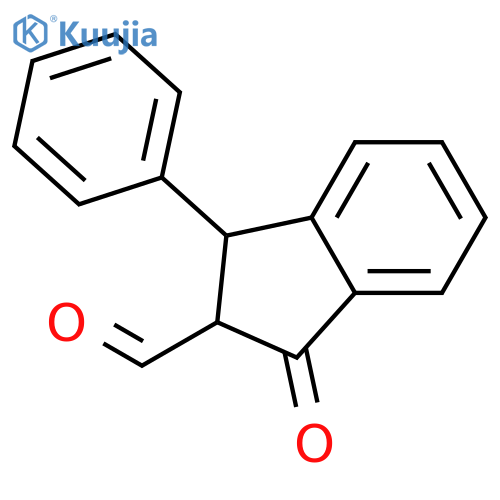 1H-Indene-2-carboxaldehyde, 2,3-dihydro-1-oxo-3-phenyl- structure
