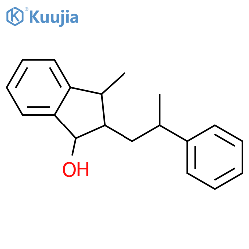 1H-Inden-1-ol, 2,3-dihydro-3-methyl-2-(2-phenylpropyl)- structure