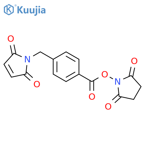 Benzoic acid,4-[(2,5-dihydro-2,5-dioxo-1H-pyrrol-1-yl)methyl]-, 2,5-dioxo-1-pyrrolidinylester structure