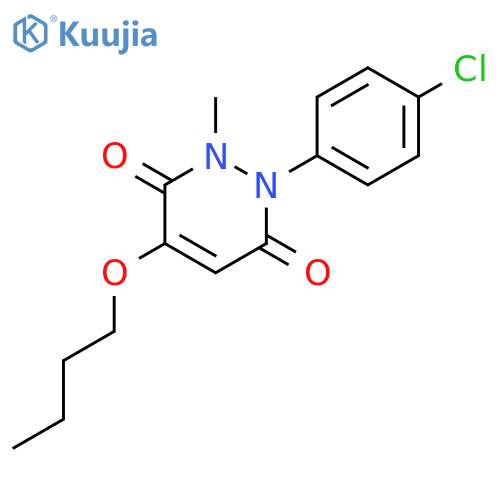 3,6-Pyridazinedione, 4-butoxy-1-(4-chlorophenyl)-1,2-dihydro-2-methyl- structure