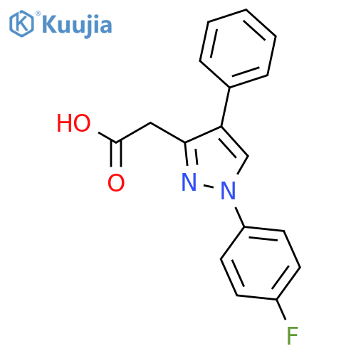 1H-PYRAZOLE-3-ACETIC ACID, 1-(4-FLUOROPHENYL)-4-PHENYL- structure