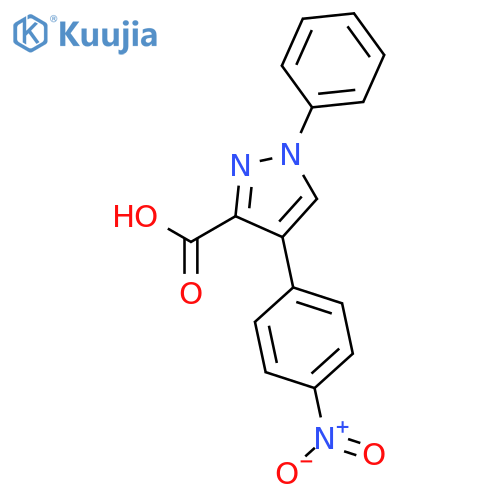 1H-PYRAZOLE-3-CARBOXYLIC ACID, 4-(4-NITROPHENYL)-1-PHENYL- structure
