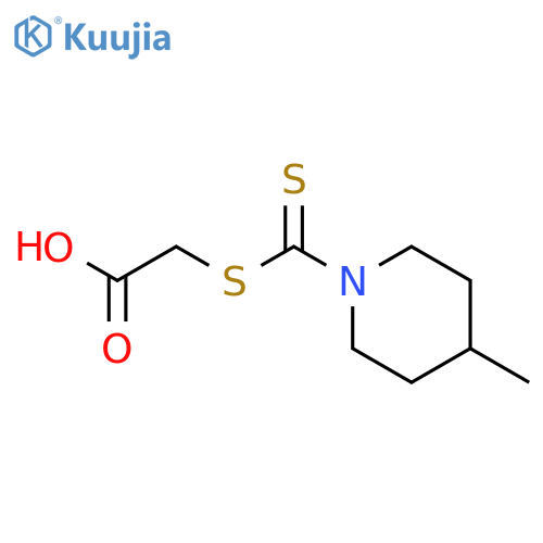 2-(4-methylpiperidine-1-carbothioylsulfanyl)acetic acid structure