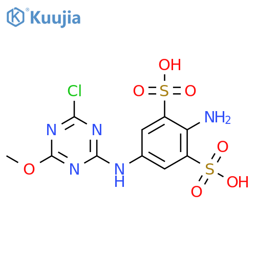 1,3-Benzenedisulfonic acid, 2-amino-5-[(4-chloro-6-methoxy-1,3,5-triazin-2-yl)amino]- structure