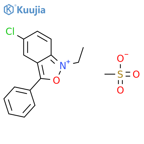 2,1-Benzisoxazolium, 5-chloro-1-ethyl-3-phenyl-, methanesulfonate structure