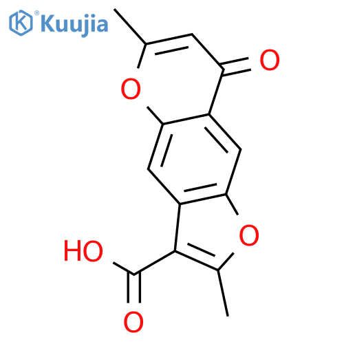 8H-FURO[2,3-G][1]BENZOPYRAN-3-CARBOXYLIC ACID, 2,6-DIMETHYL-8-OXO- structure