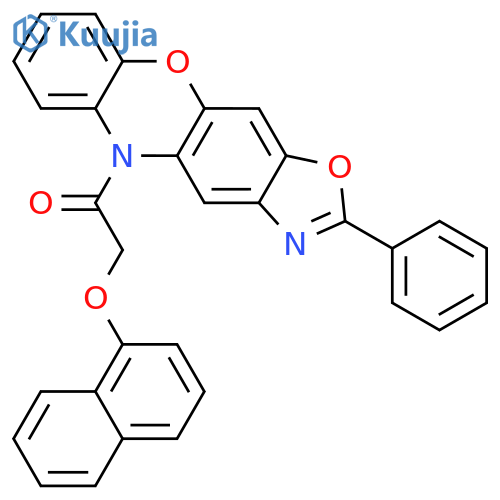 5H-OXAZOLO[4,5-B]PHENOXAZINE, 5-[(1-NAPHTHALENYLOXY)ACETYL]-2-PHENYL- structure