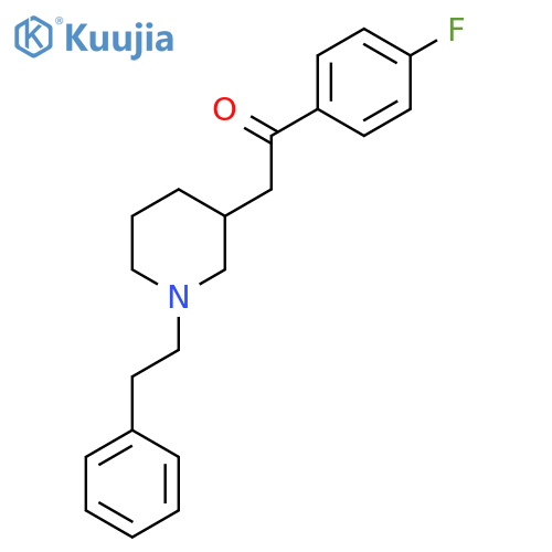 Ethanone, 1-(4-fluorophenyl)-2-[1-(2-phenylethyl)-3-piperidinyl]- structure