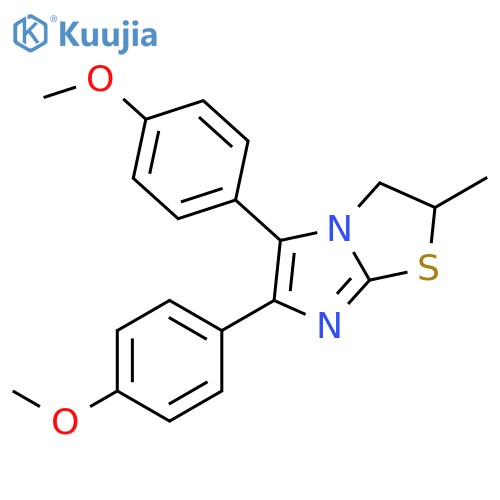 IMIDAZO[2,1-B]THIAZOLE, 2,3-DIHYDRO-5,6-BIS(4-METHOXYPHENYL)-2-METHYL- structure