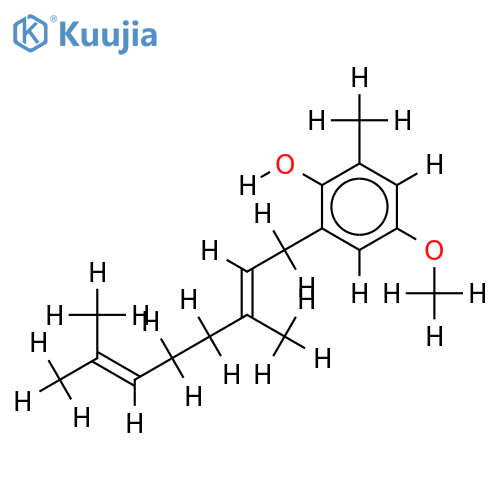 (2'E)-1-hydroxy-2-(3',7'-dimethylocta-2',6'-dienyl)-4-methoxy-6-methylbenzene structure