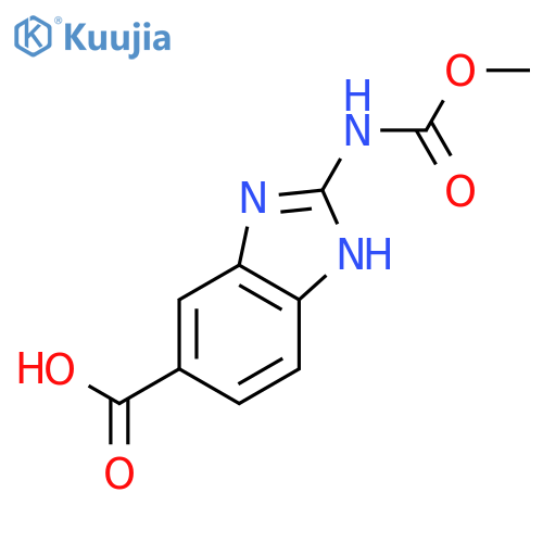 2-((Methoxycarbonyl)amino)-1H-benzo[d]imidazole-5-carboxylic acid structure