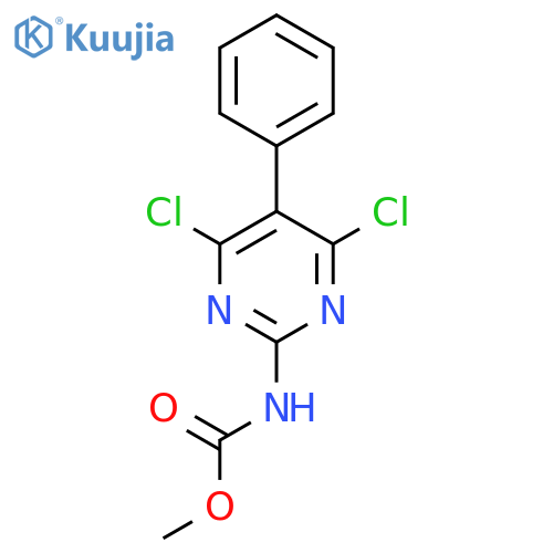Carbamic acid, (4,6-dichloro-5-phenyl-2-pyrimidinyl)-, methyl ester structure