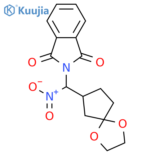 1H-ISOINDOLE-1,3(2H)-DIONE, 2-(1,4-DIOXASPIRO[4.4]NON-7-YLNITROMETHYL)- structure