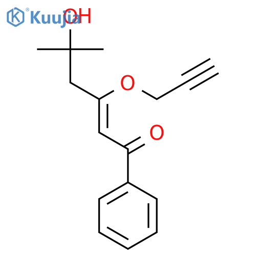 2-Hexen-1-one, 5-hydroxy-5-methyl-1-phenyl-3-(2-propynyloxy)- structure