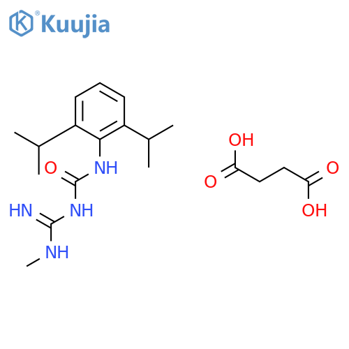 1-[2,6-bis(1-methylethyl)phenyl]-3-(methylcarbamimidoyl)urea butanedioate structure