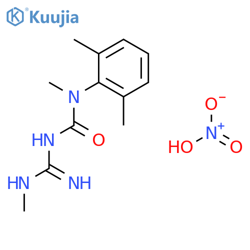 1-(2,6-dimethylphenyl)-1-methyl-3-(methylcarbamimidoyl)urea nitrate structure