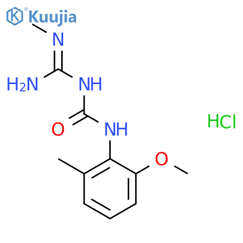 Urea,N-[imino(methylamino)methyl]-N'-(2-methoxy-6-methylphenyl)-, hydrochloride(1:1) structure