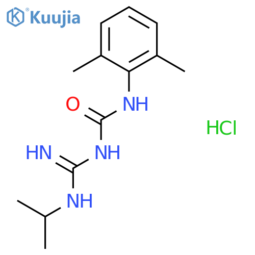 1-(2,6-dimethylphenyl)-3-[(1-methylethyl)carbamimidoyl]urea hydrochloride structure