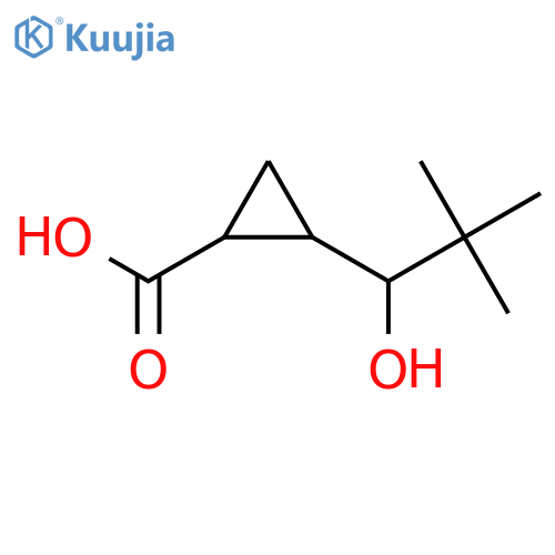 Cyclopropanecarboxylic acid, 2-(1-hydroxy-2,2-dimethylpropyl)- structure
