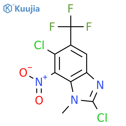 1H-BENZIMIDAZOLE, 2,6-DICHLORO-1-METHYL-7-NITRO-5-(TRIFLUOROMETHYL)- structure