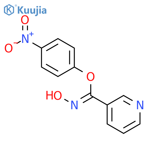 3-PYRIDINECARBOXIMIDIC ACID, N-HYDROXY-, 4-NITROPHENYL ESTER structure