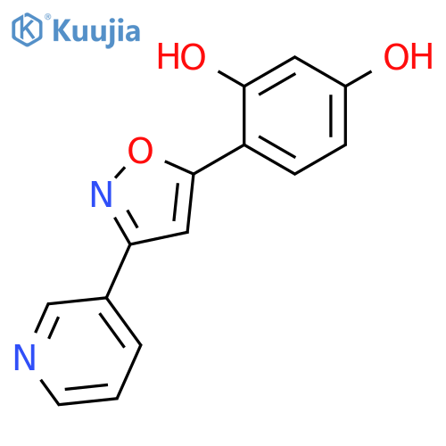 1,3-Benzenediol, 4-[3-(3-pyridinyl)-5-isoxazolyl]- structure