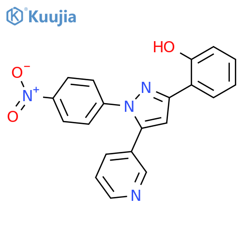 Phenol, 2-[1-(4-nitrophenyl)-5-(3-pyridinyl)-1H-pyrazol-3-yl]- structure