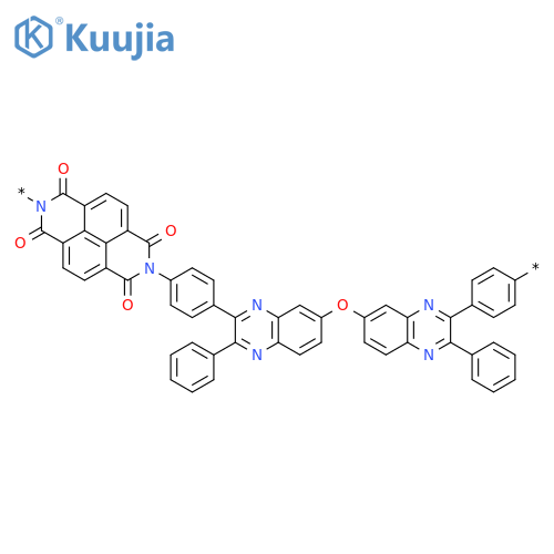 Poly[(1,3,6,8-tetrahydro-1,3,6,8-tetraoxobenzo[lmn][3,8]phenanthroline-2,7-diyl)-1,4-phenylene(3-phenyl-2,7-quinoxalinediyl)oxy(3-phenyl-7,2-quinoxalinediyl)-1,4-phenylene] structure