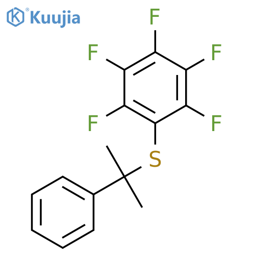 BENZENE, PENTAFLUORO[(1-METHYL-1-PHENYLETHYL)THIO]- structure