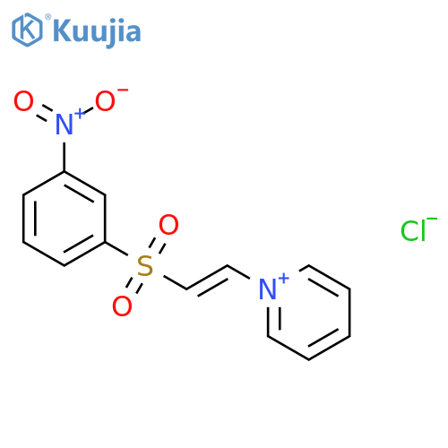 Pyridinium, 1-[2-[(3-nitrophenyl)sulfonyl]ethenyl]-, chloride structure