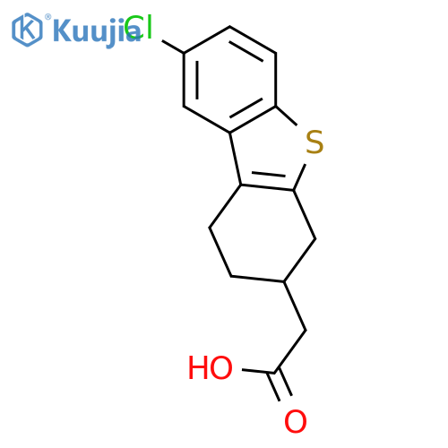 3-DIBENZOTHIOPHENEACETIC ACID, 8-CHLORO-1,2,3,4-TETRAHYDRO- structure